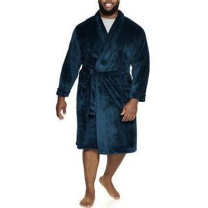 Sonoma Plush Robe Gray Big & Tall 3X-4X